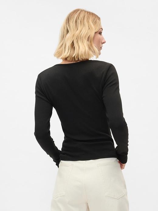 Modern Rib Henley T-Shirt Product Image