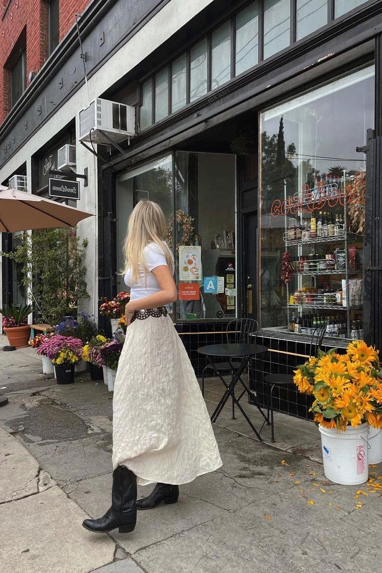 Solara Midi Skirt Cream Product Image