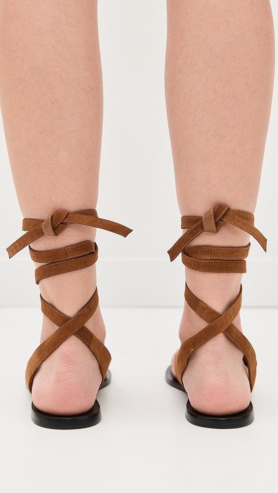 Black Suede Studio Tres Sandals | Shopbop Product Image