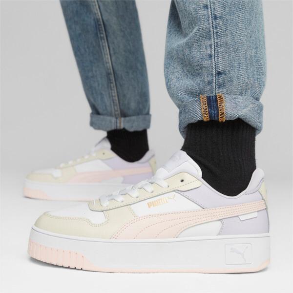 PUMA Carina Street Women's Sneakers in White/Frosty Pink/Alpine Snow Product Image