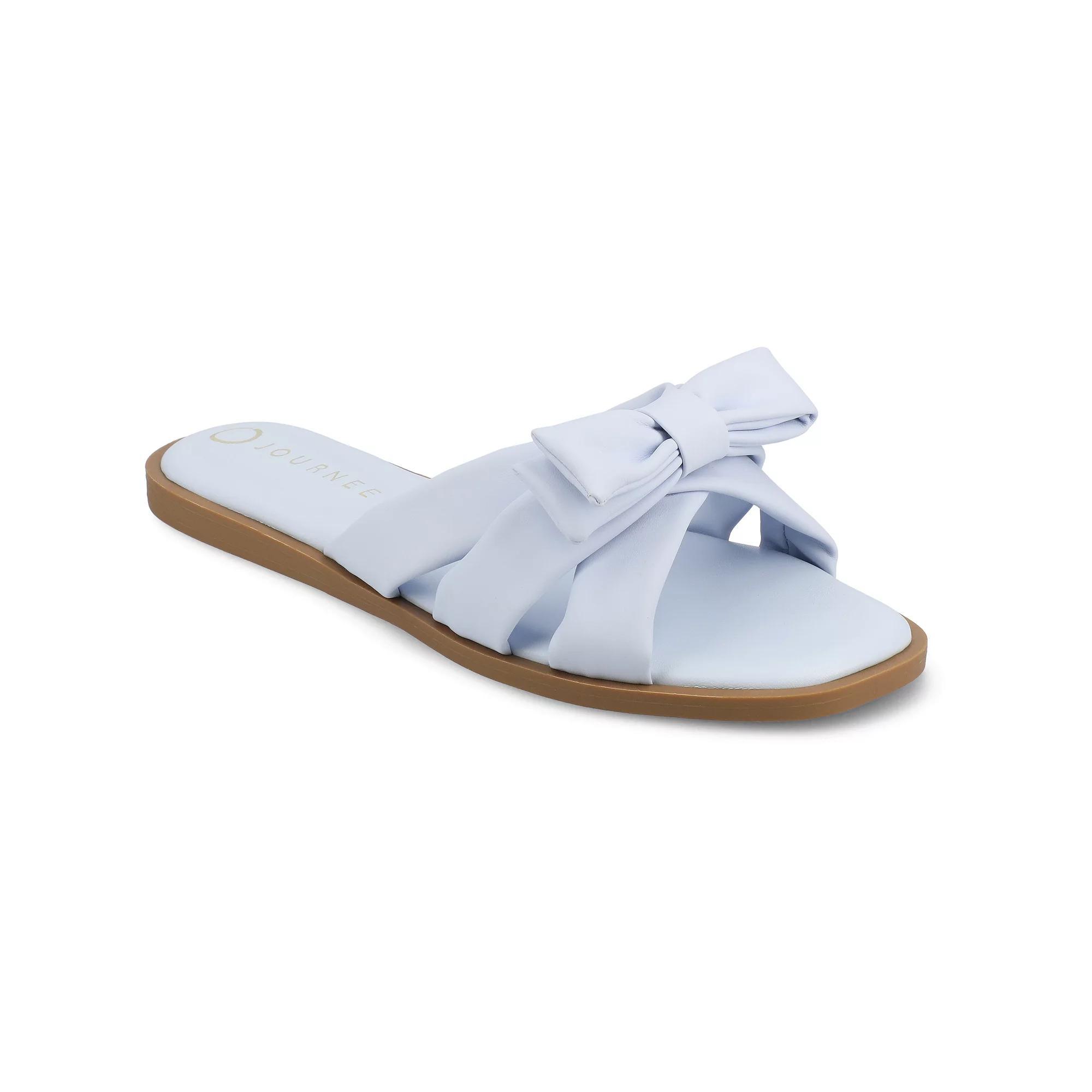 Journee Prylin Slip-On Bow Womens Flat Sandals Product Image
