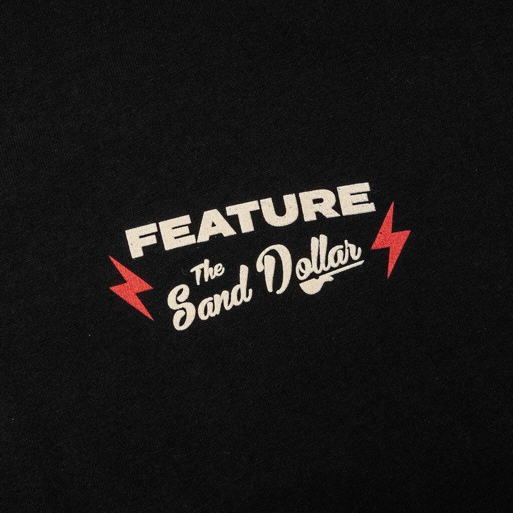 Feature x Sand Dollar Black Cat Tee - Black Male Product Image