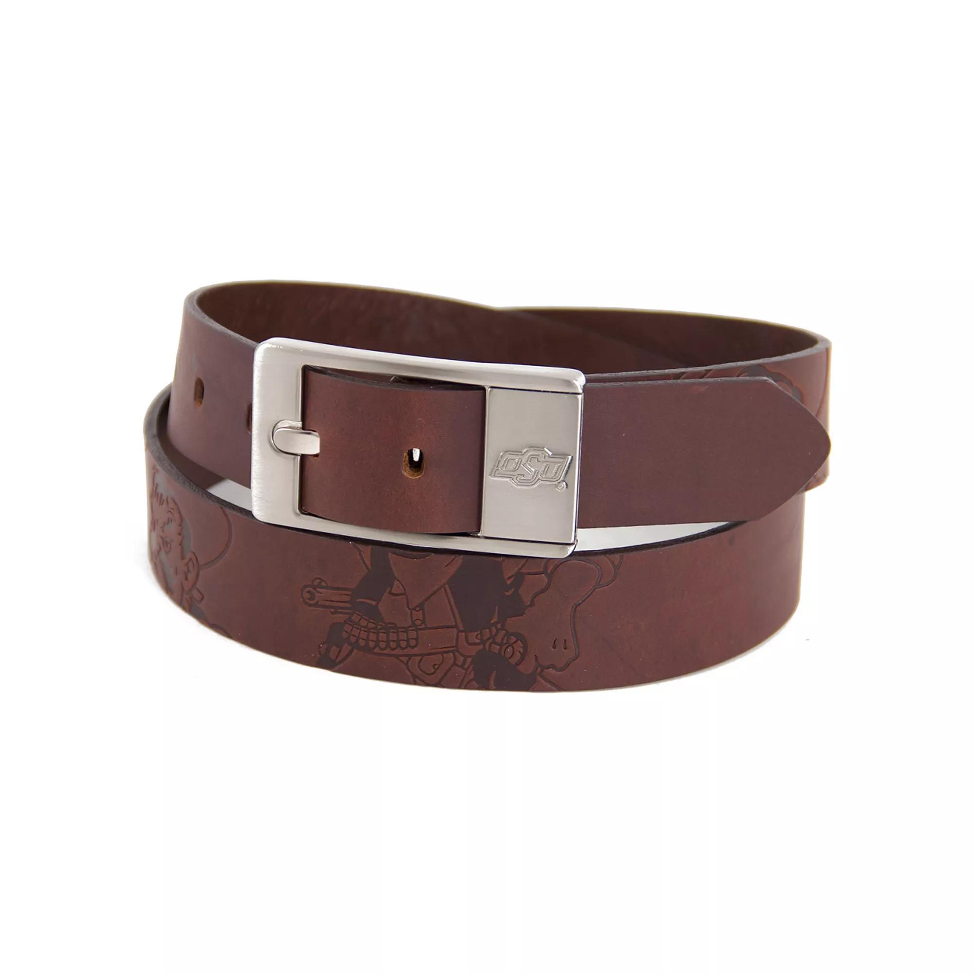 Men's Oklahoma State Cowboys Brandish Leather Belt, Size: 32, Team Product Image