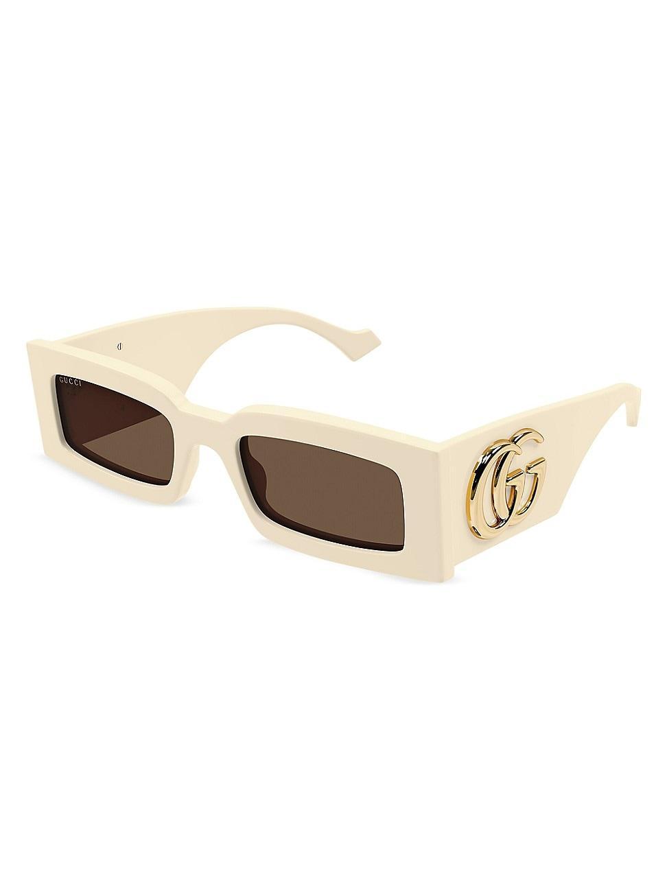 Geometric Acetate Rectangle Sunglasses Product Image