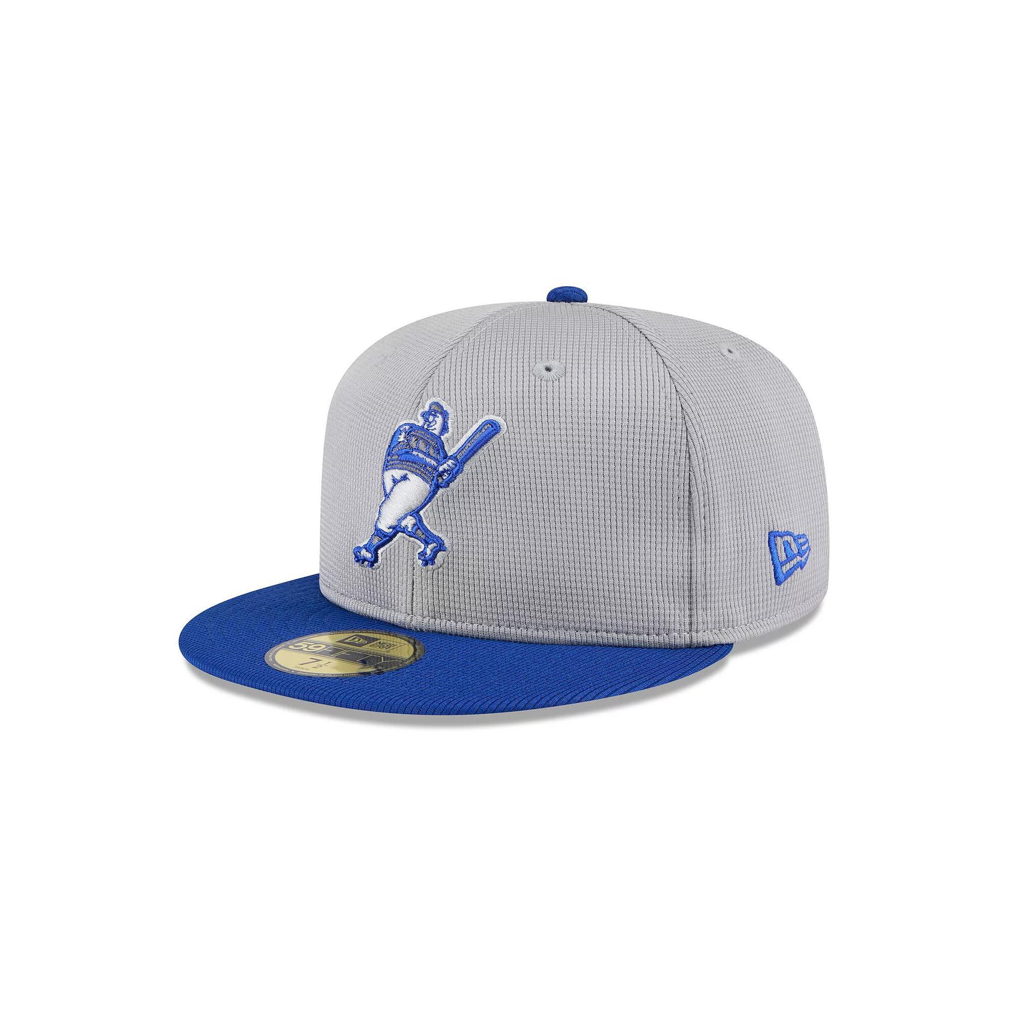 Mens New Era Gray/Royal Milwaukee Brewers 2025 Batting Practice 59FIFTY Fitted Hat Product Image