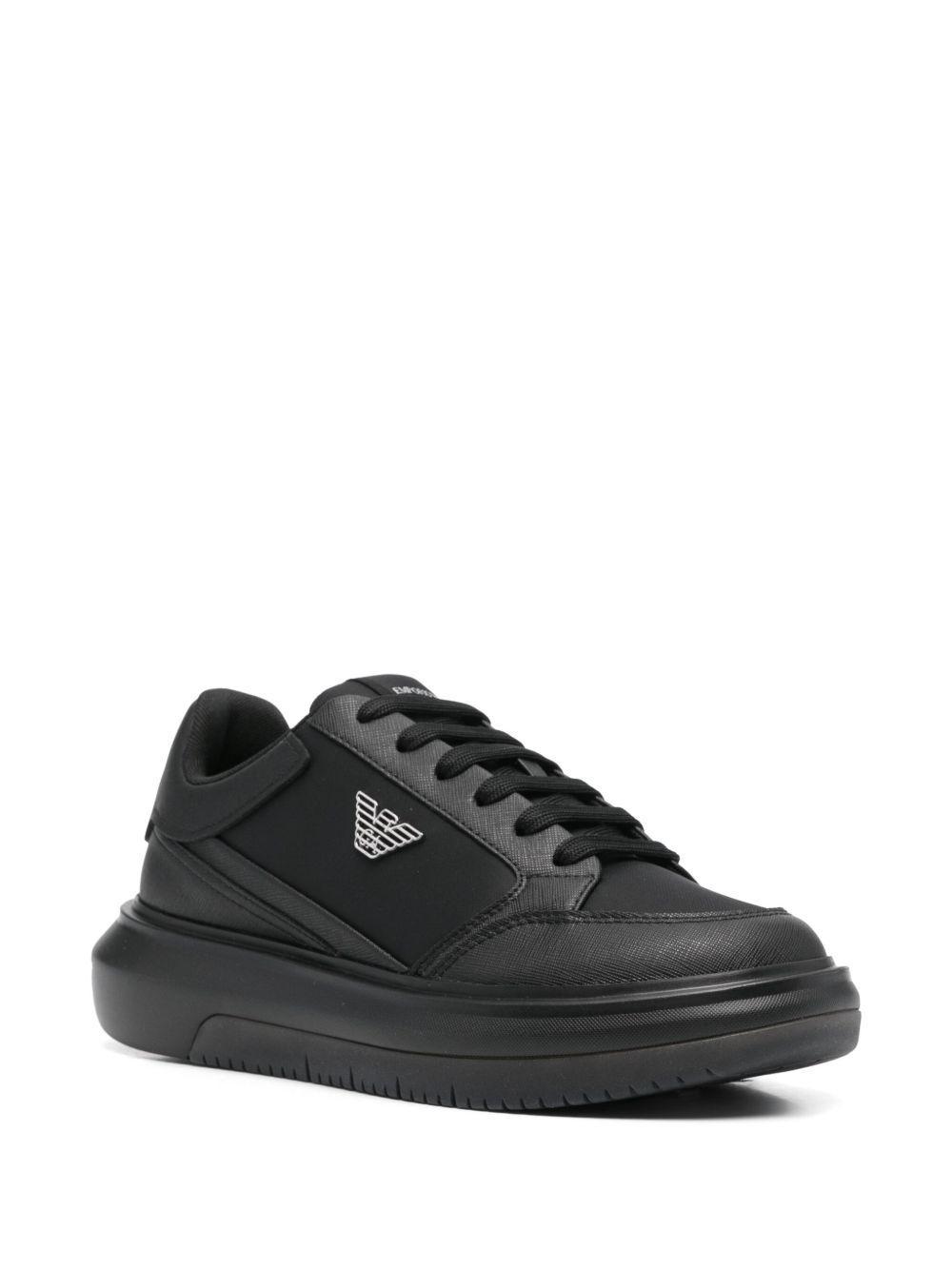 panelled lace-up sneakers Product Image