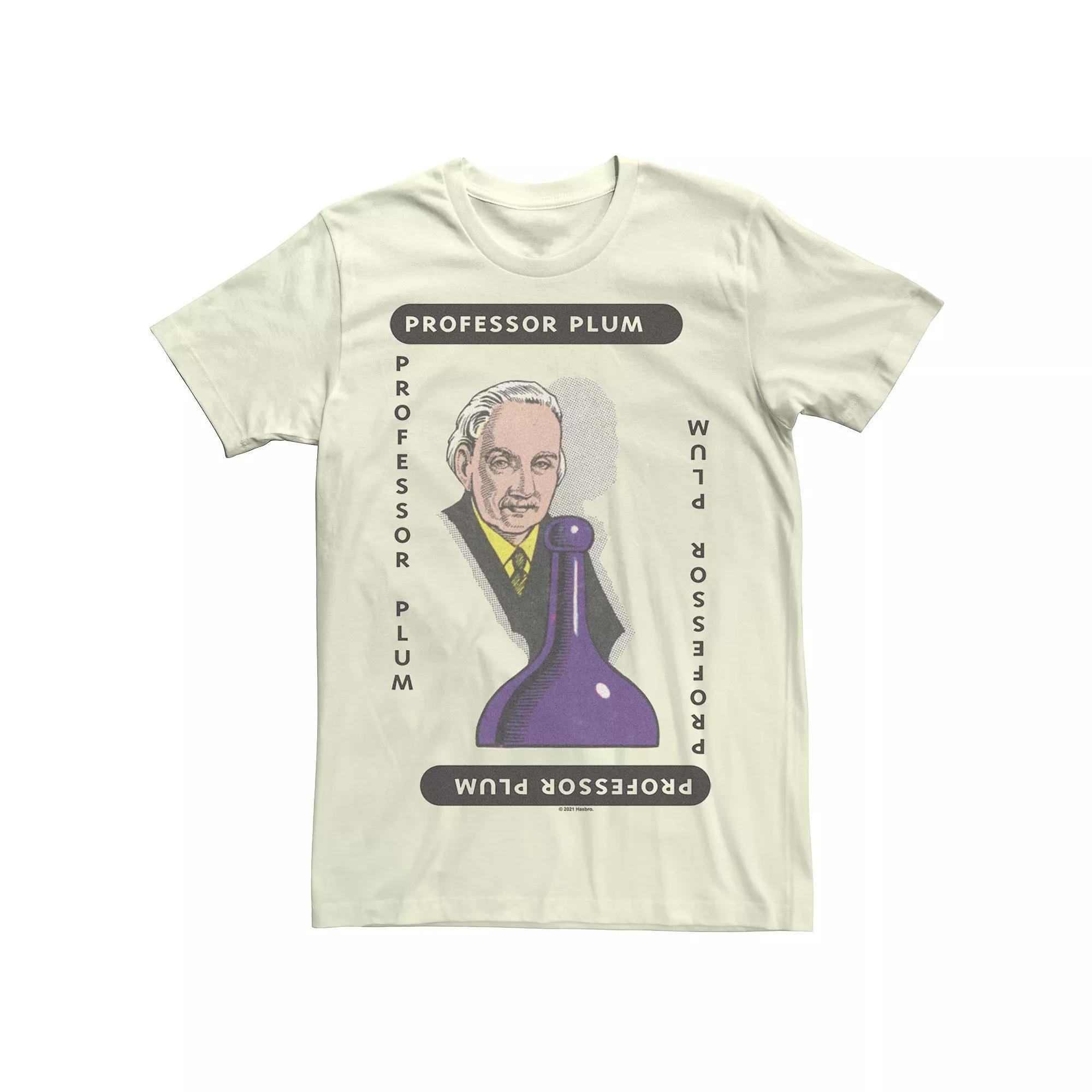 Men's Clue Professor Plum Classic Purple Game Piece Tee, Size: Medium, Natural Product Image