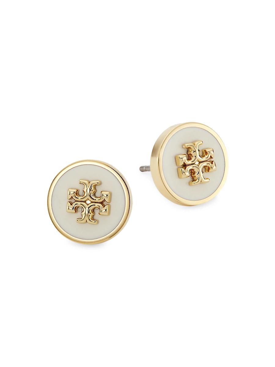 Kira Enamel Circle Stud Earrings Product Image