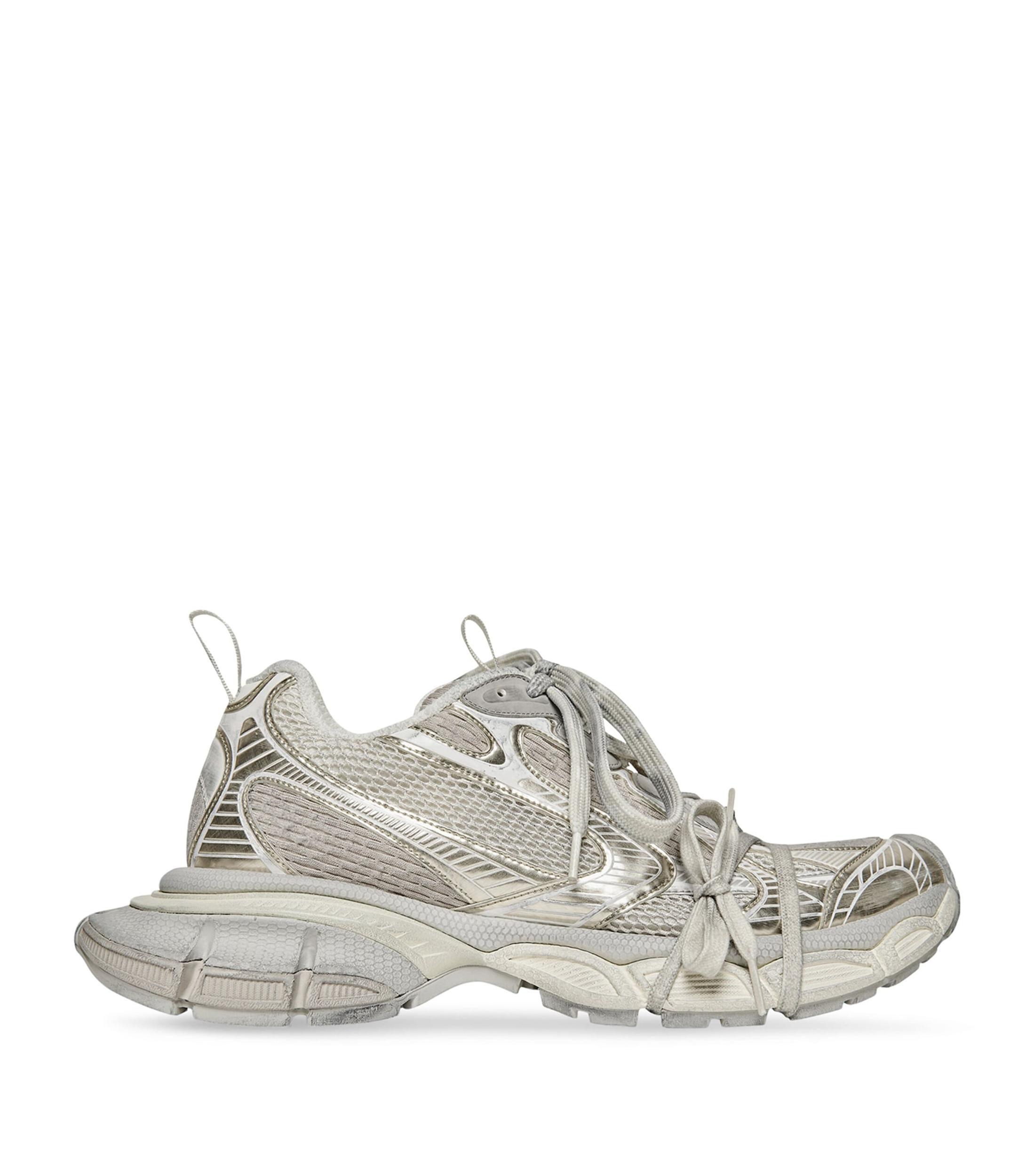 BALENCIAGA Mens Cream Comb 3xl Logo-embossed Mesh Low-top Trainers Product Image