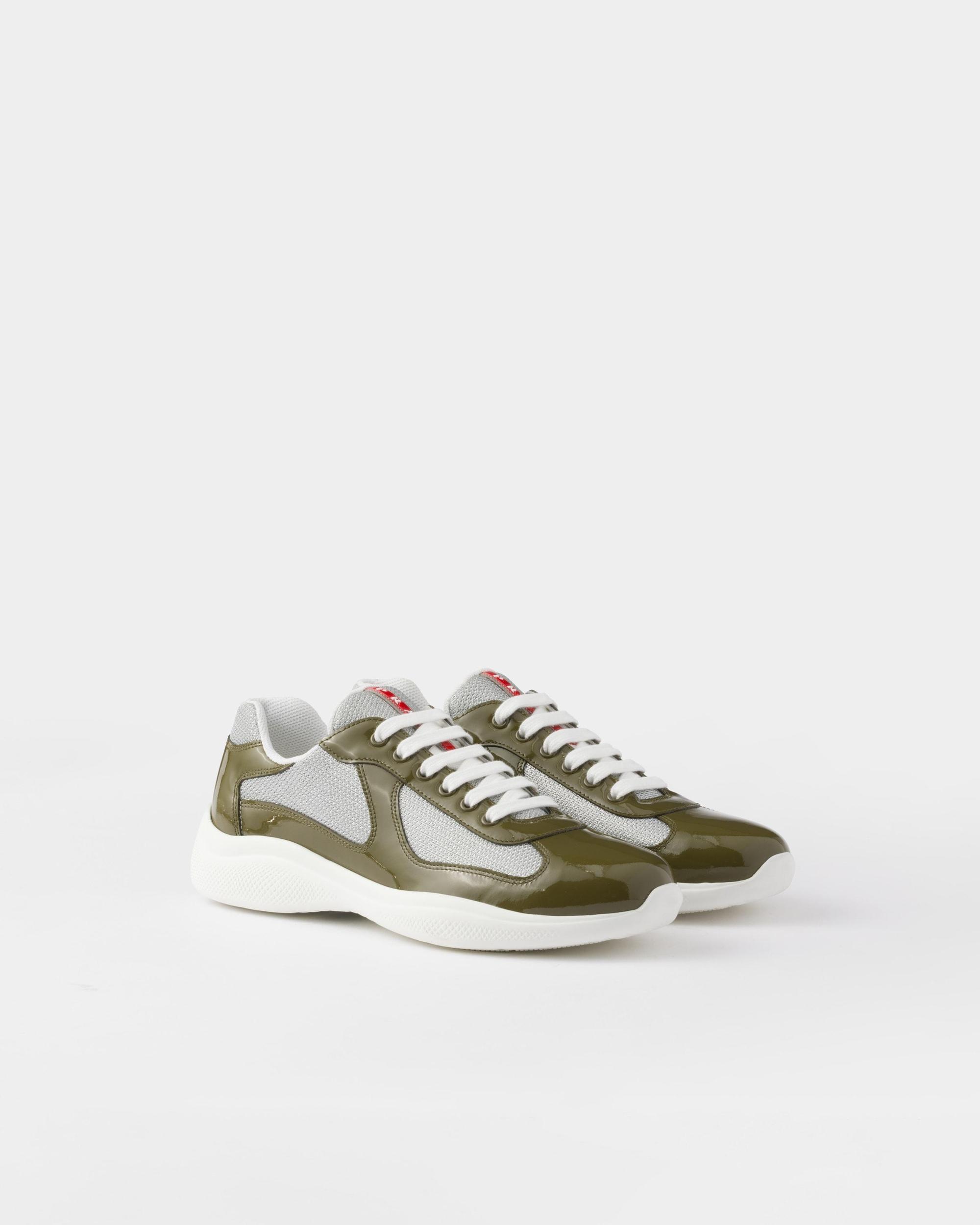 Patent leather and technical fabric Prada America's Cup sneakers Product Image