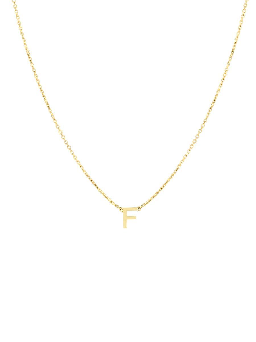 Womens 14K Yellow Gold Initial Pendant Necklace Product Image