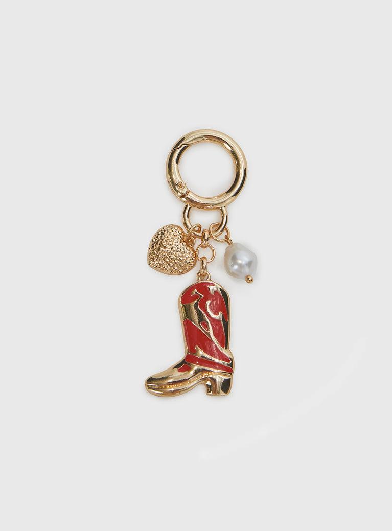 Such A Charmer Keyring Gold Product Image
