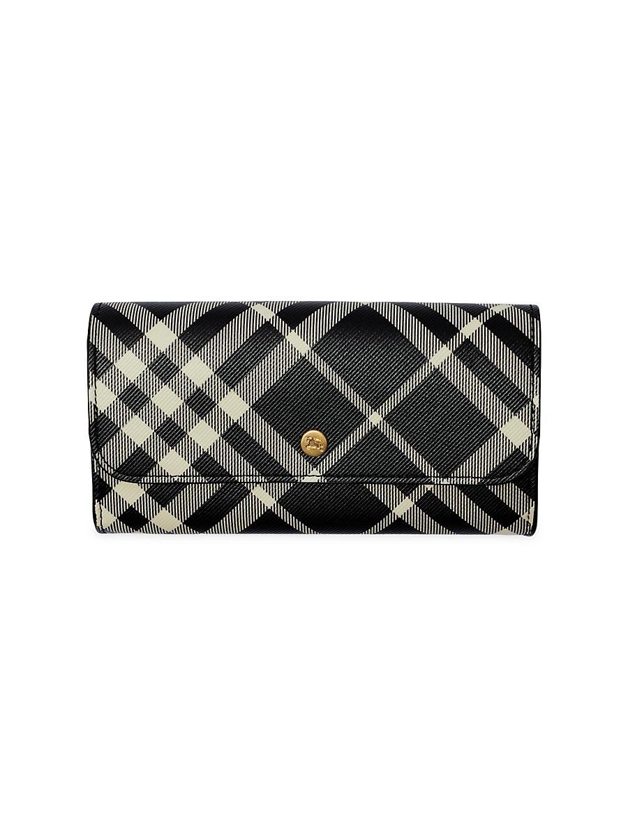 Womens Check Continental Wallet Product Image