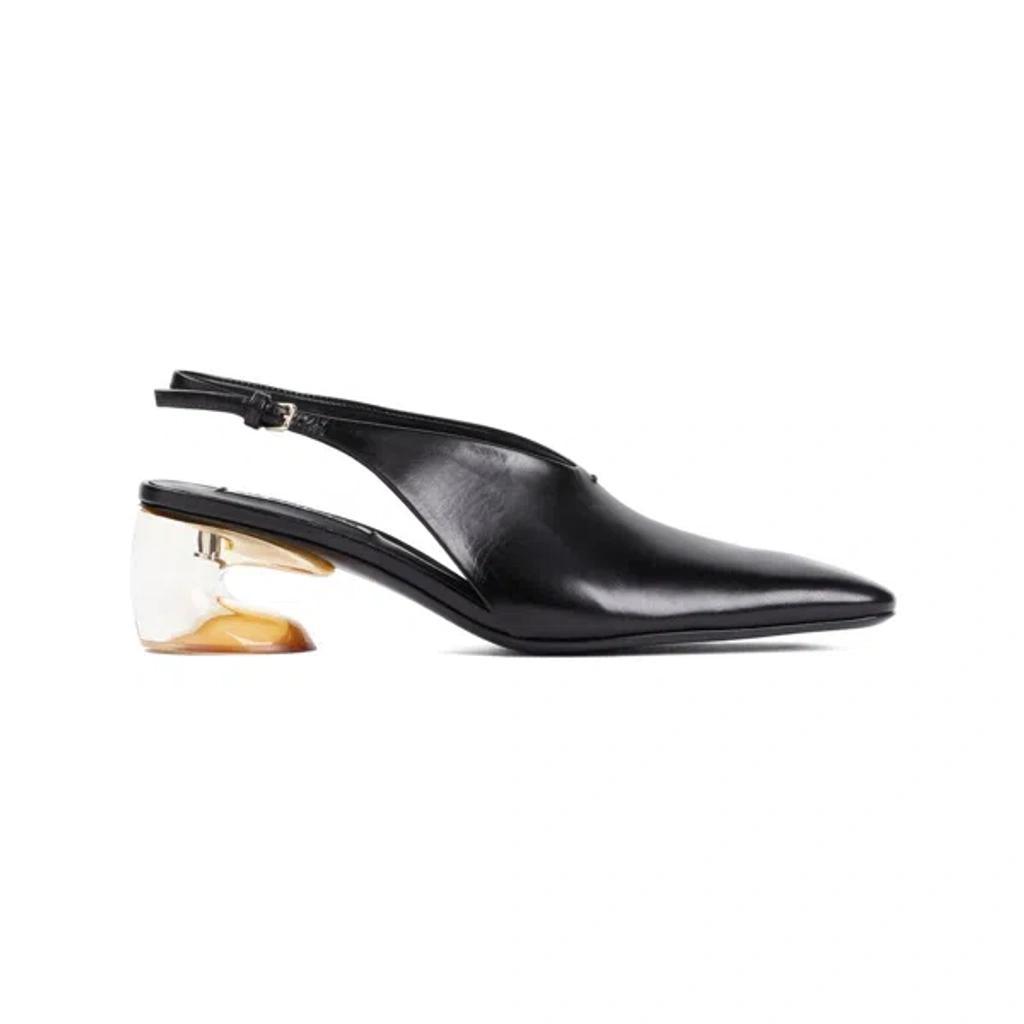 Slingback Leather Pumps In Black Product Image