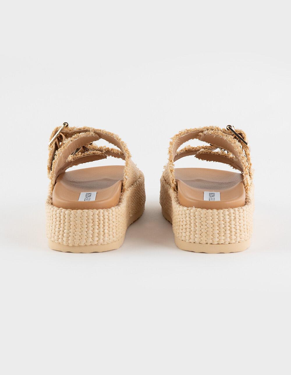 STEVE MADDEN Karrigan Womens Platform Sandals - NATURAL Product Image