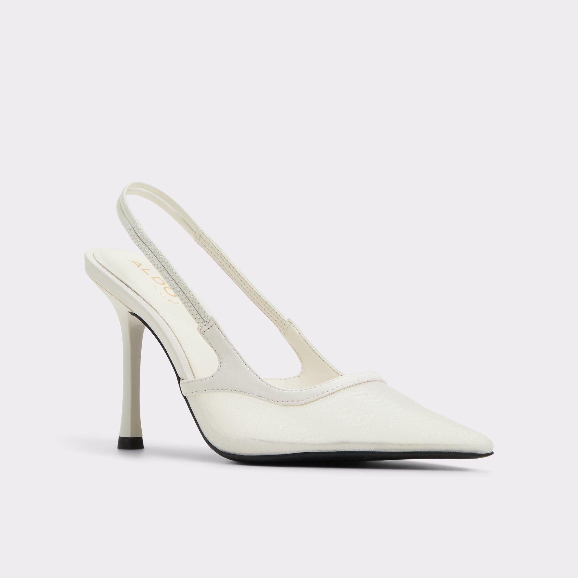 ALDO Evania - Women's Slingback Collection - White, Size 8.5 Product Image