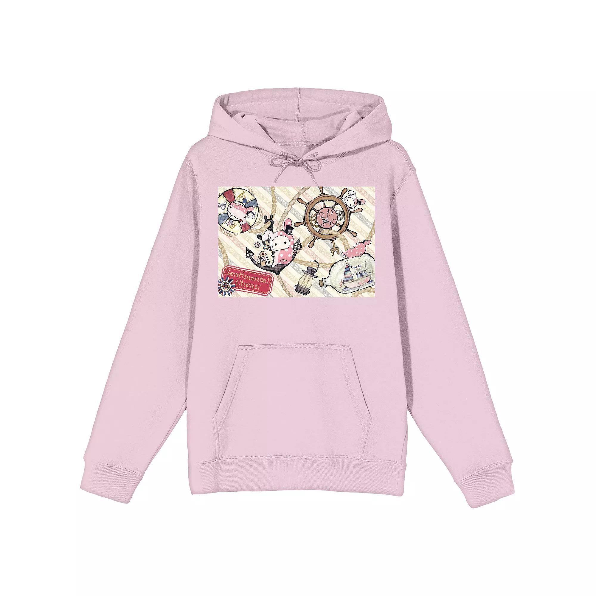Men's Sentimental Circus Salva Graphic Hoodie, Size: Medium, Pink Product Image