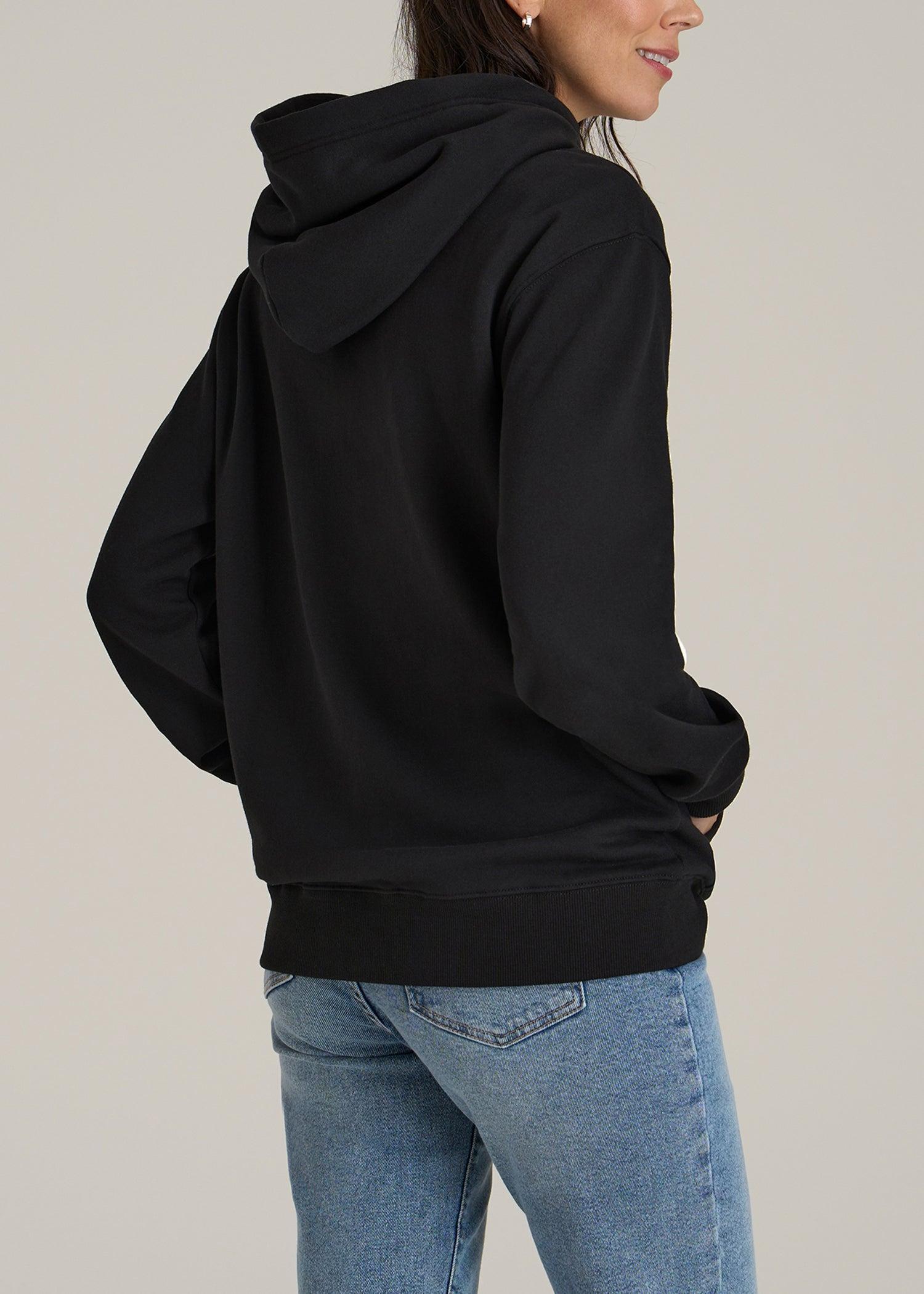 Logo Hoodie for Tall Women in Black Product Image