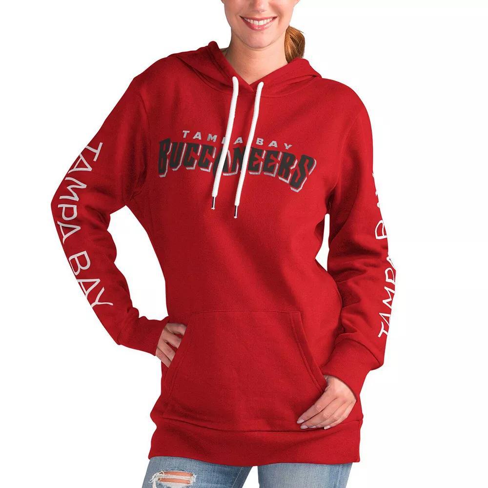 Women's G-III 4Her by Carl Banks Red Tampa Bay Buccaneers Extra Inning Pullover Hoodie, Size: XL Product Image