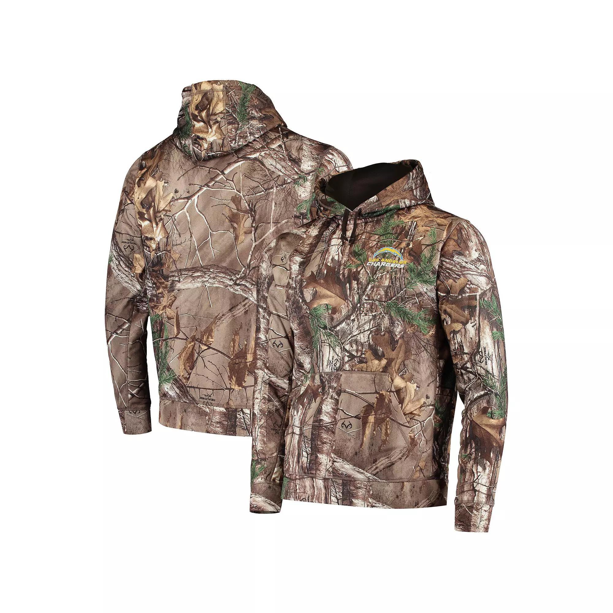 Men's Dunbrooke Realtree Camo Los Angeles Chargers Circle Champion Tech Fleece Pullover Hoodie, Size: Medium, Green Product Image