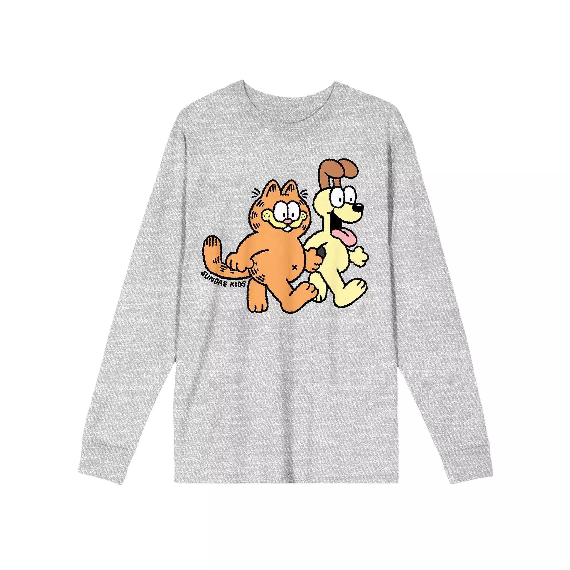 Mens Garfield Odie & Garfield Long Sleeve Tee Product Image