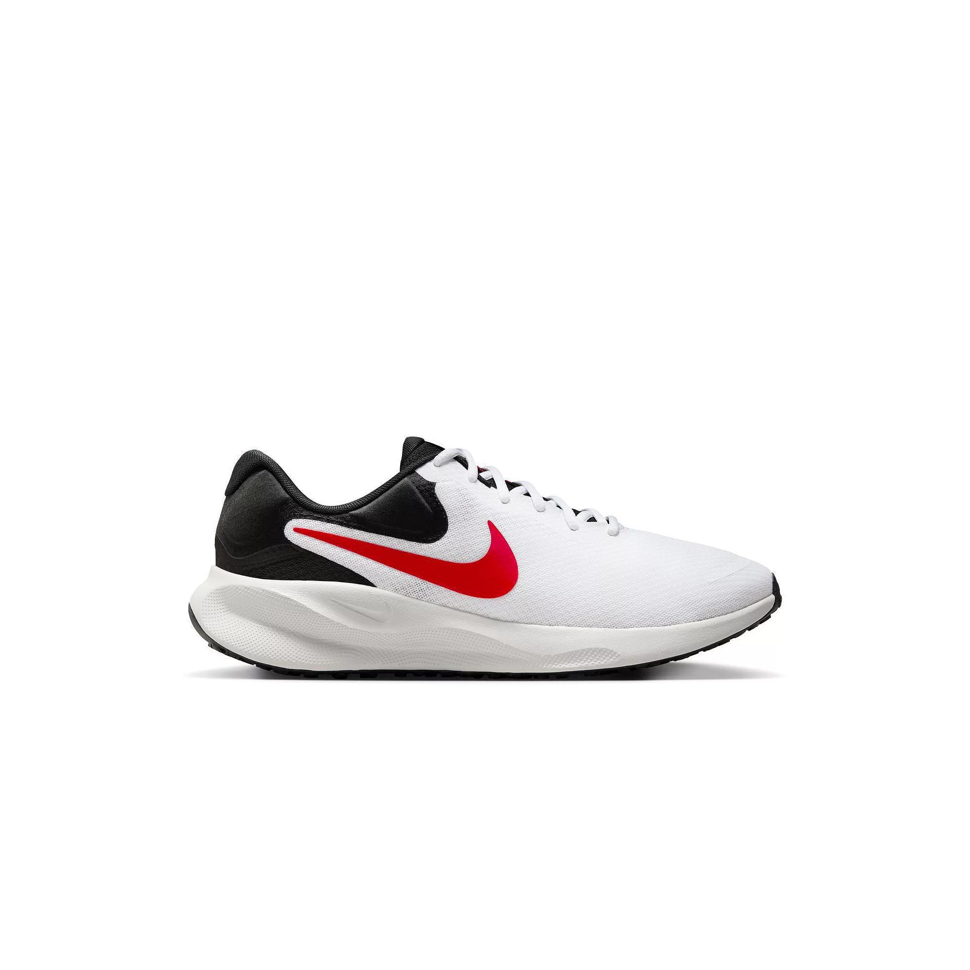 Nike Revolution 7 Men's Road Running Shoes, Size: 11, White Red Black Product Image