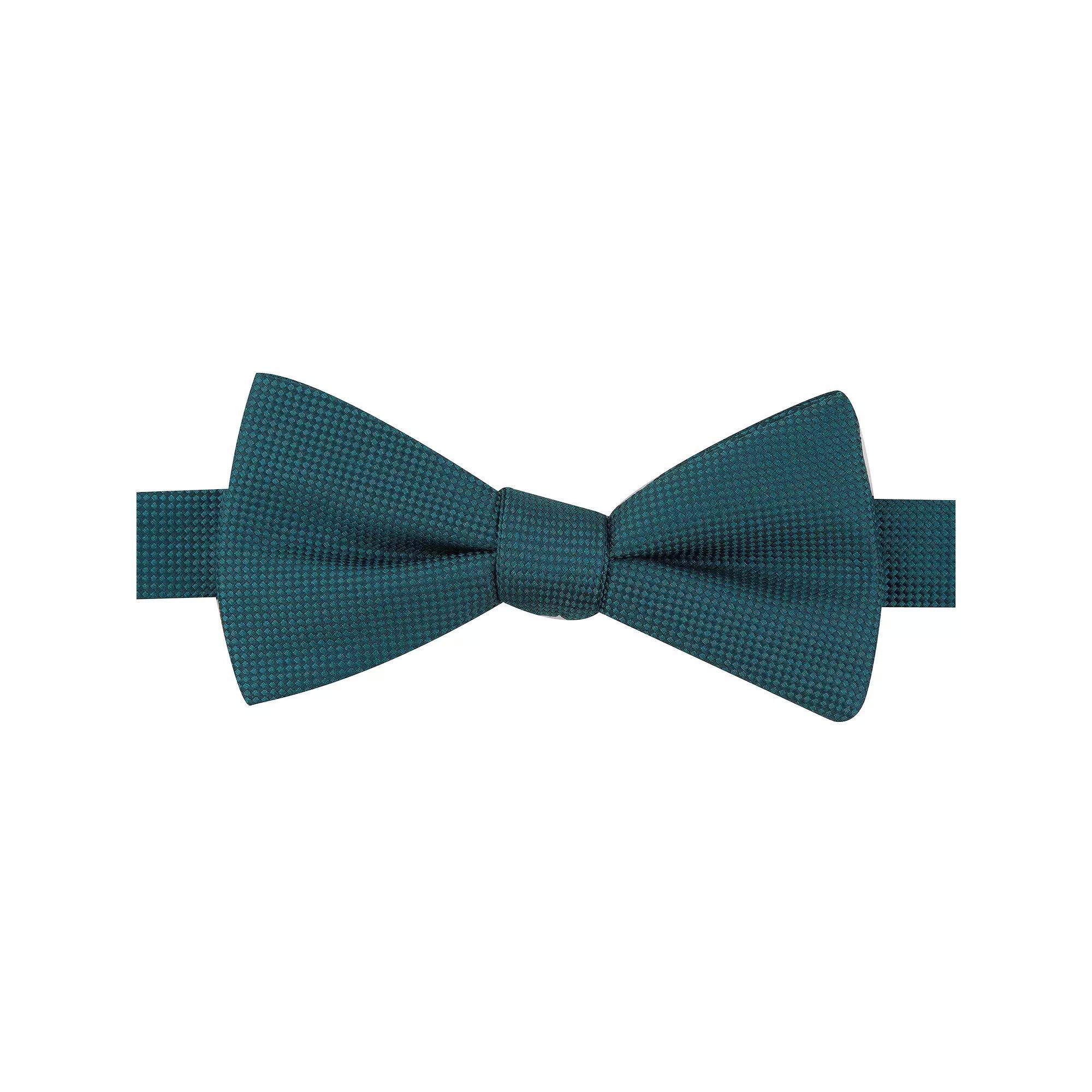 Men's Bespoke Pre-Tied Bow Tie, Green Oxford Product Image