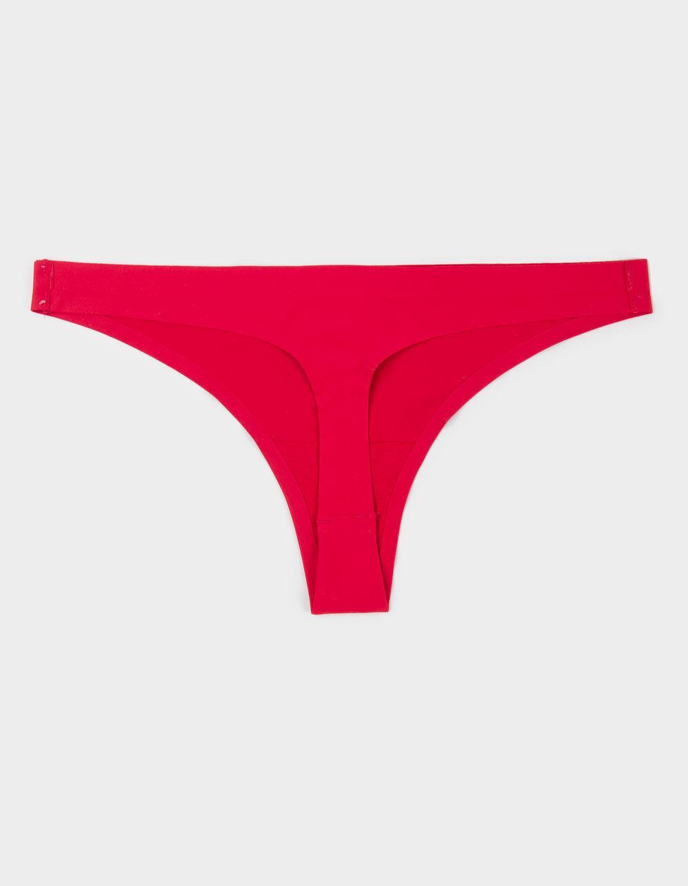FULL TILT Micro Lasercut Thong - RED Product Image