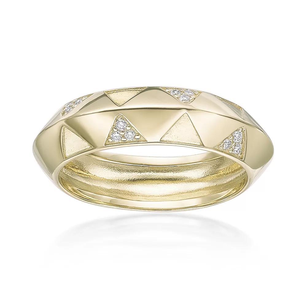 Gemminded 18k Gold over Sterling Silver Lab-Grown Diamond Accent Ring, Women's, Gold Tone Product Image