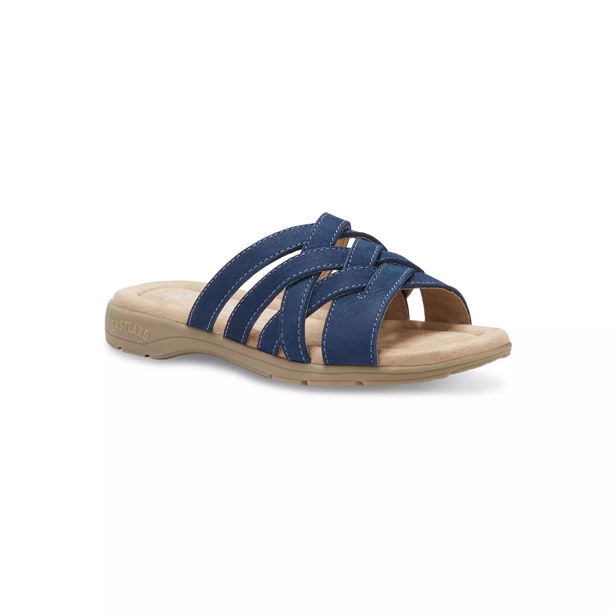 Eastland Hazel Womens Leather Slide Sandals Blue Product Image