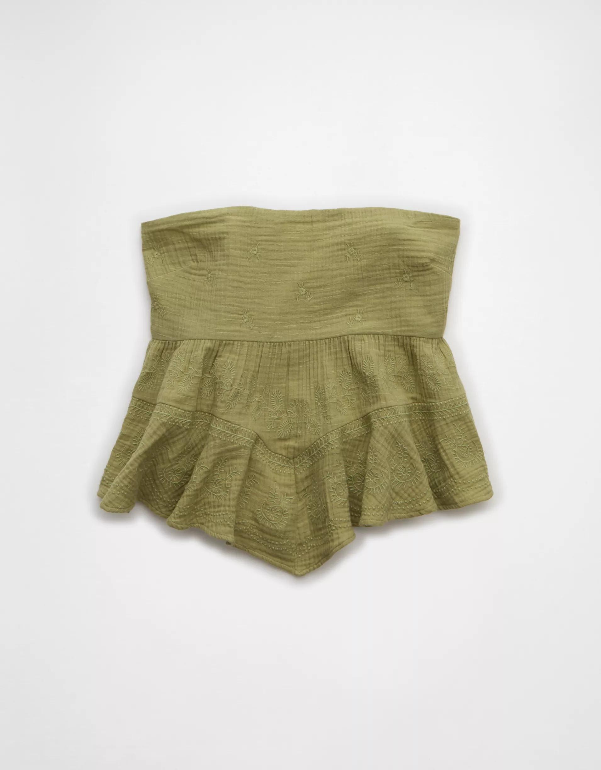 AE Embroidered Babydoll Tube Top Product Image