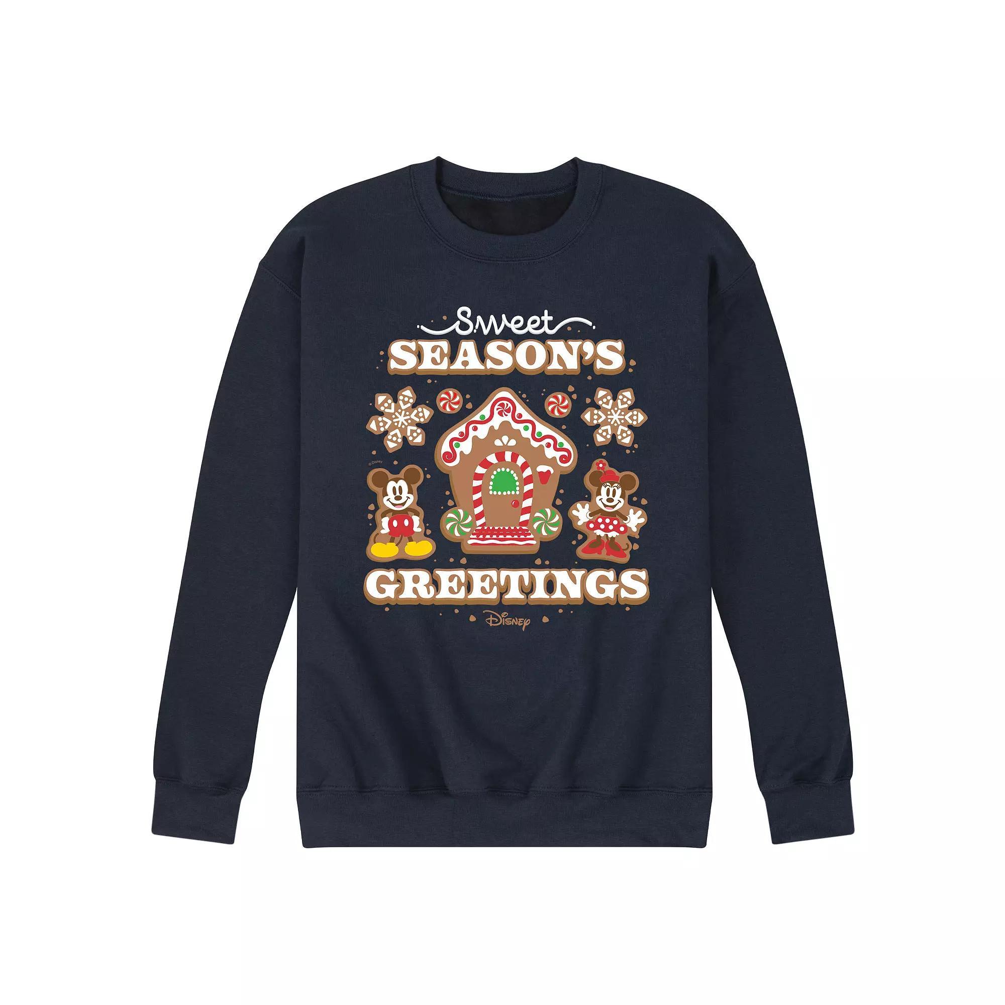 Disneys Mens Sweet Seasons Greetings Fleece Blue Product Image