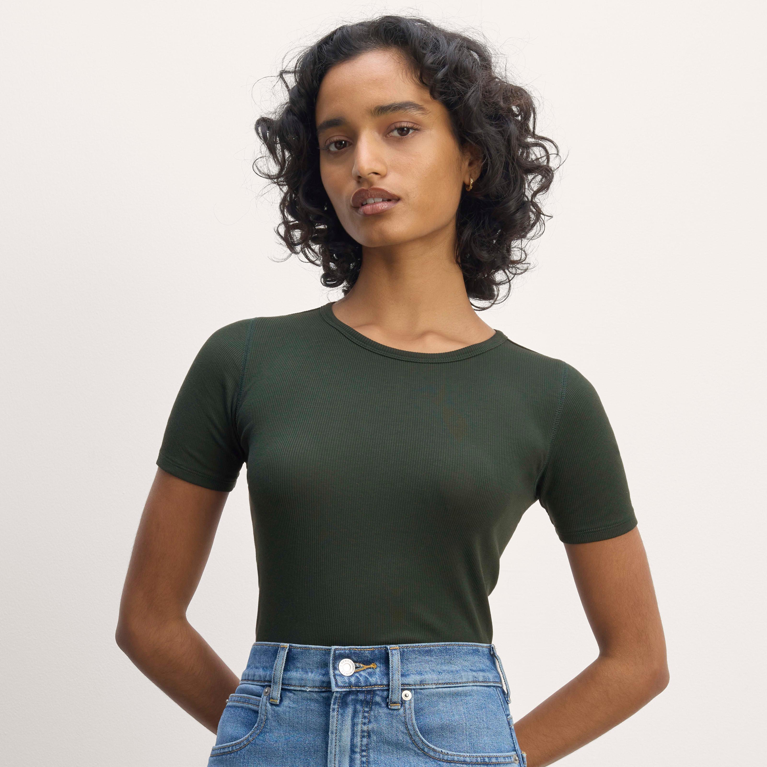 Womens Luxe Rib Crew T-Shirt by Everlane Product Image