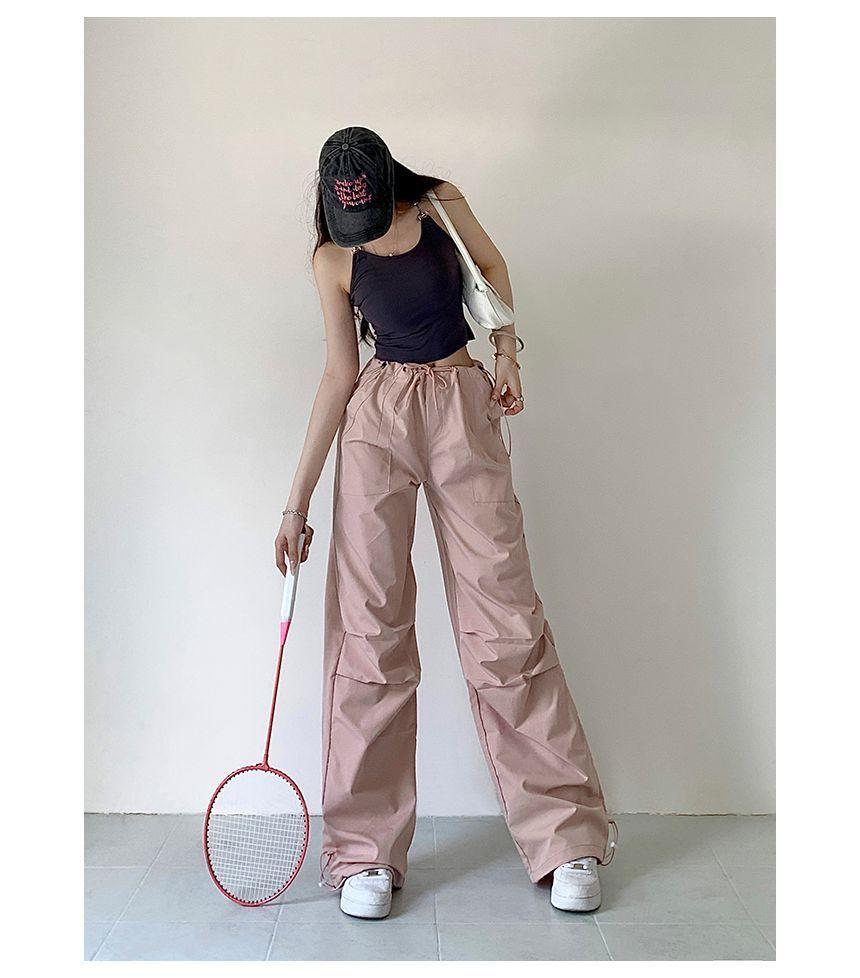 Outdoor Drawstring Wide-Leg Pants in 7 Colors Product Image