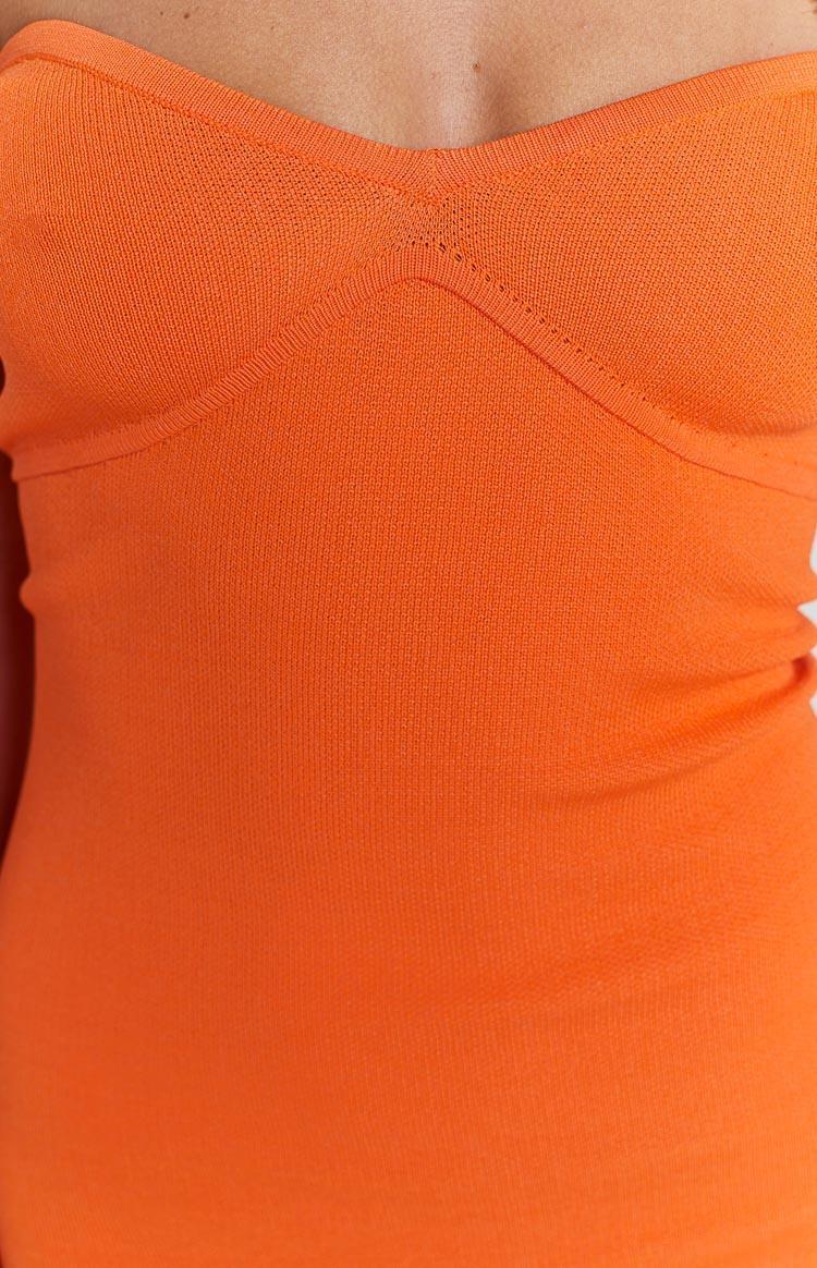Roselani Orange Strapless Mini Dress Product Image