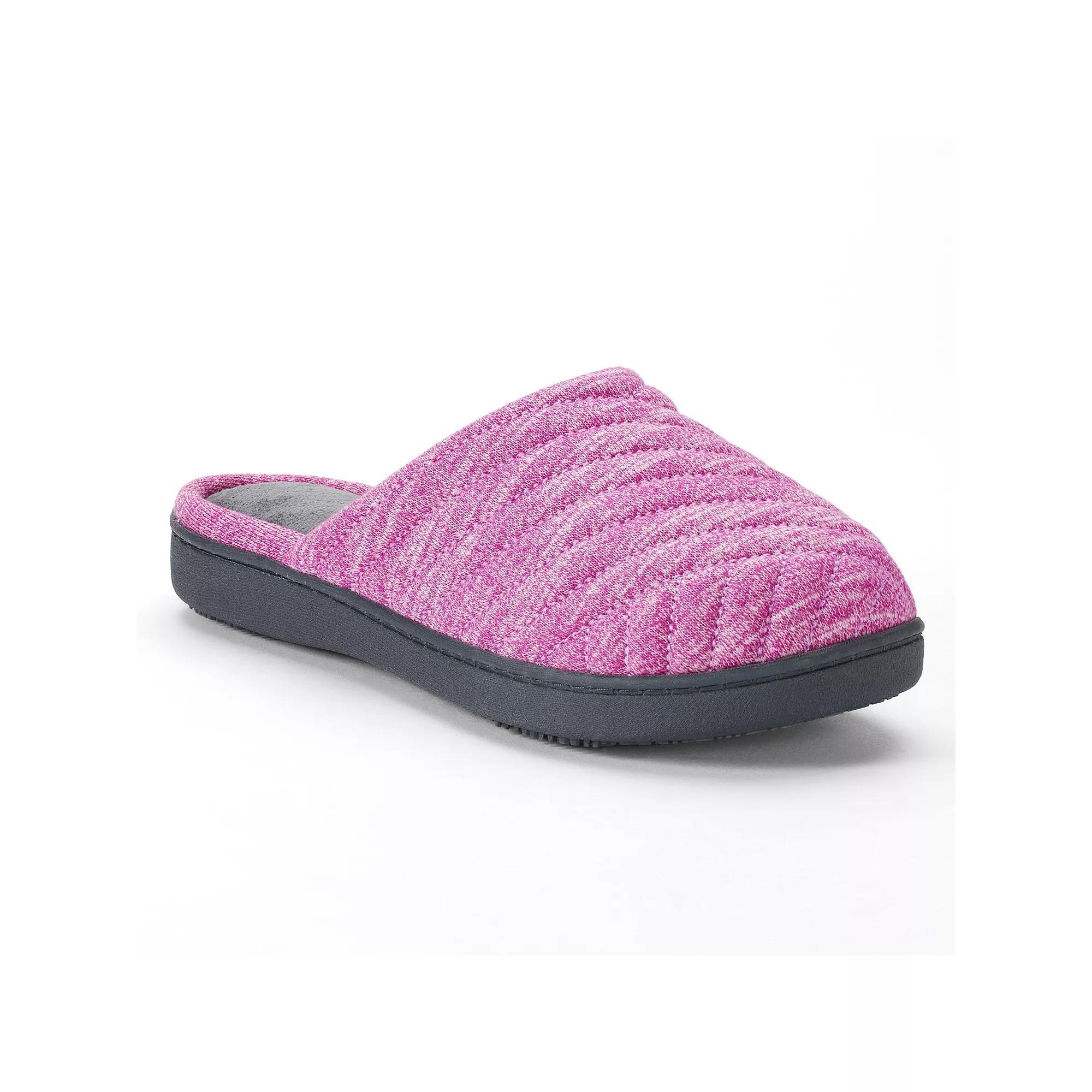 isotoner Andrea Space Knit Womens Clog Slippers Purple Product Image