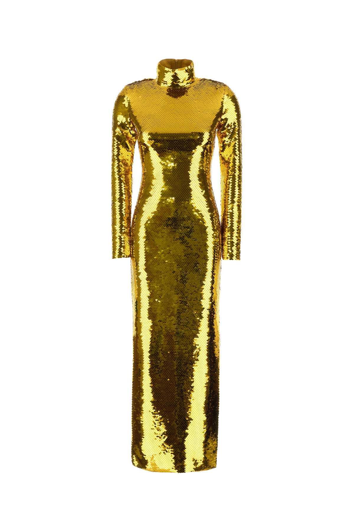 BOTTEGA VENETA Sequins Dress In Gold Product Image