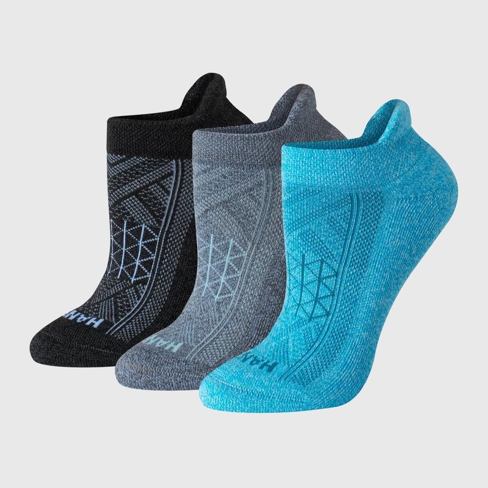 Hanes Women's Absolute Run 3pk No Show Tab Socks 5-9: Arch Support, Cushioned Sole, Seamless Toe Product Image