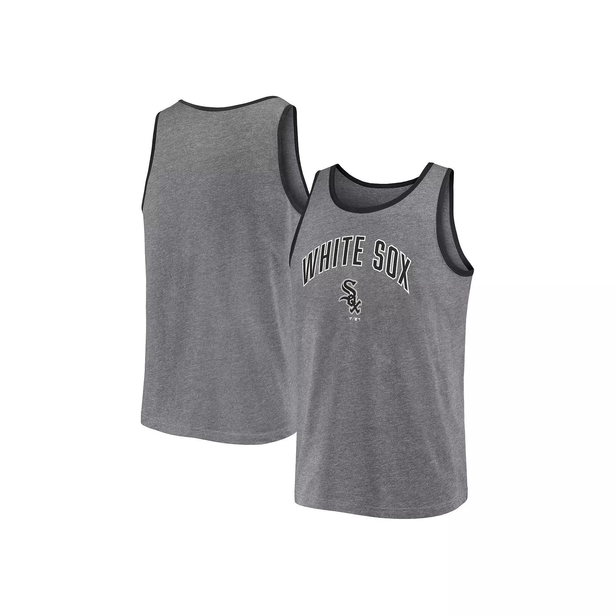 Men's Fanatics Branded  Heather Gray Chicago White Sox Primary Tank Top, Size: 2XL, Grey Product Image