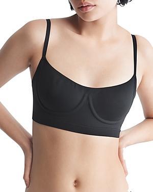Calvin Klein Womens Bonded Flex Unlined Balconette Bralette - Black - S Product Image