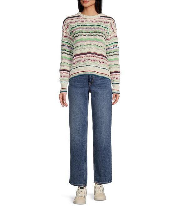 Takara Long Sleeve Pointell Printed Pullover Top Product Image