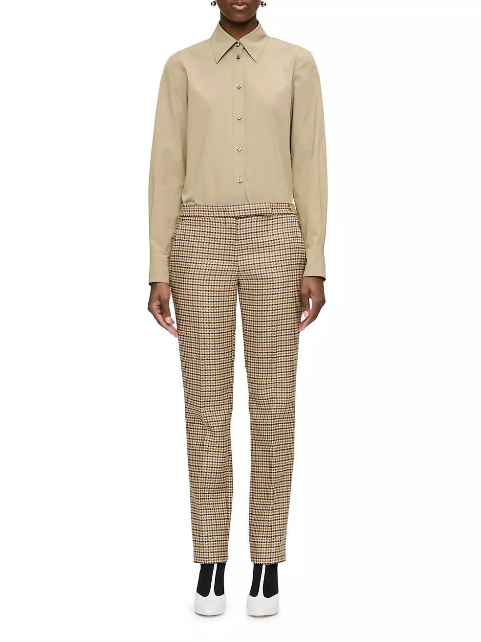Teddy Slim Tapered Leg Pants Plaid Product Image