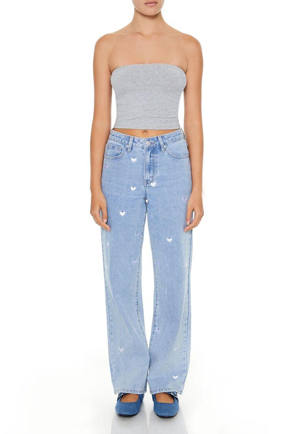 Cropped Cotton-Blend Tube Top | Forever 21 Product Image