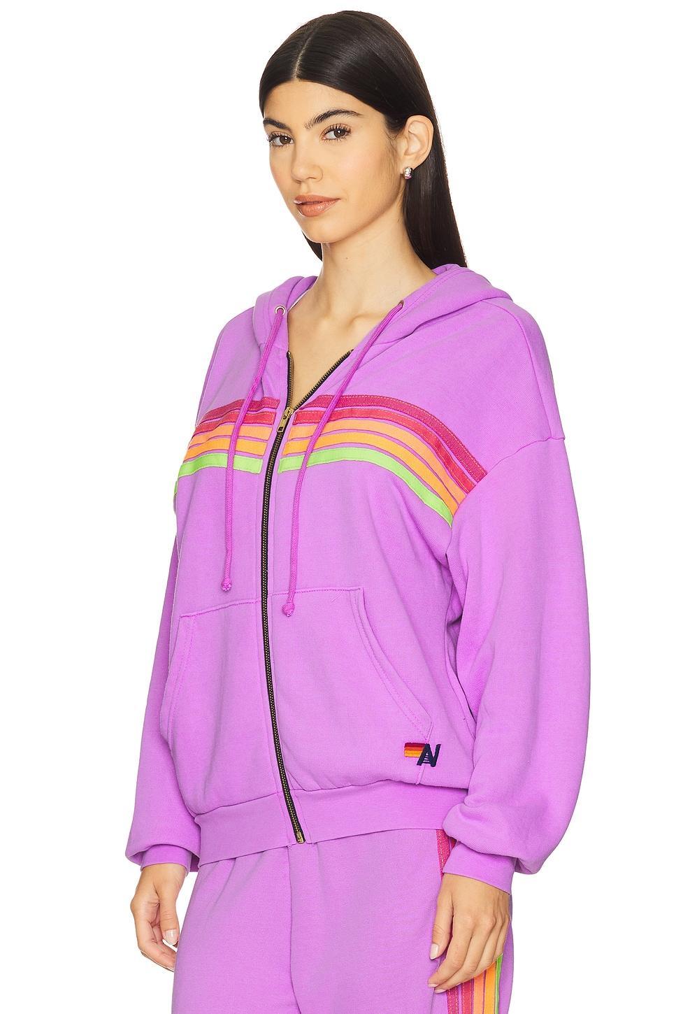 5 Stripe Relaxed Zip Hoodie Aviator Nation Product Image