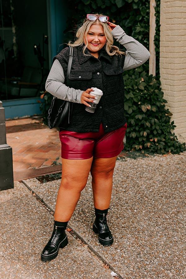 Cedar Creek Quilted Vest in Black Curves Product Image