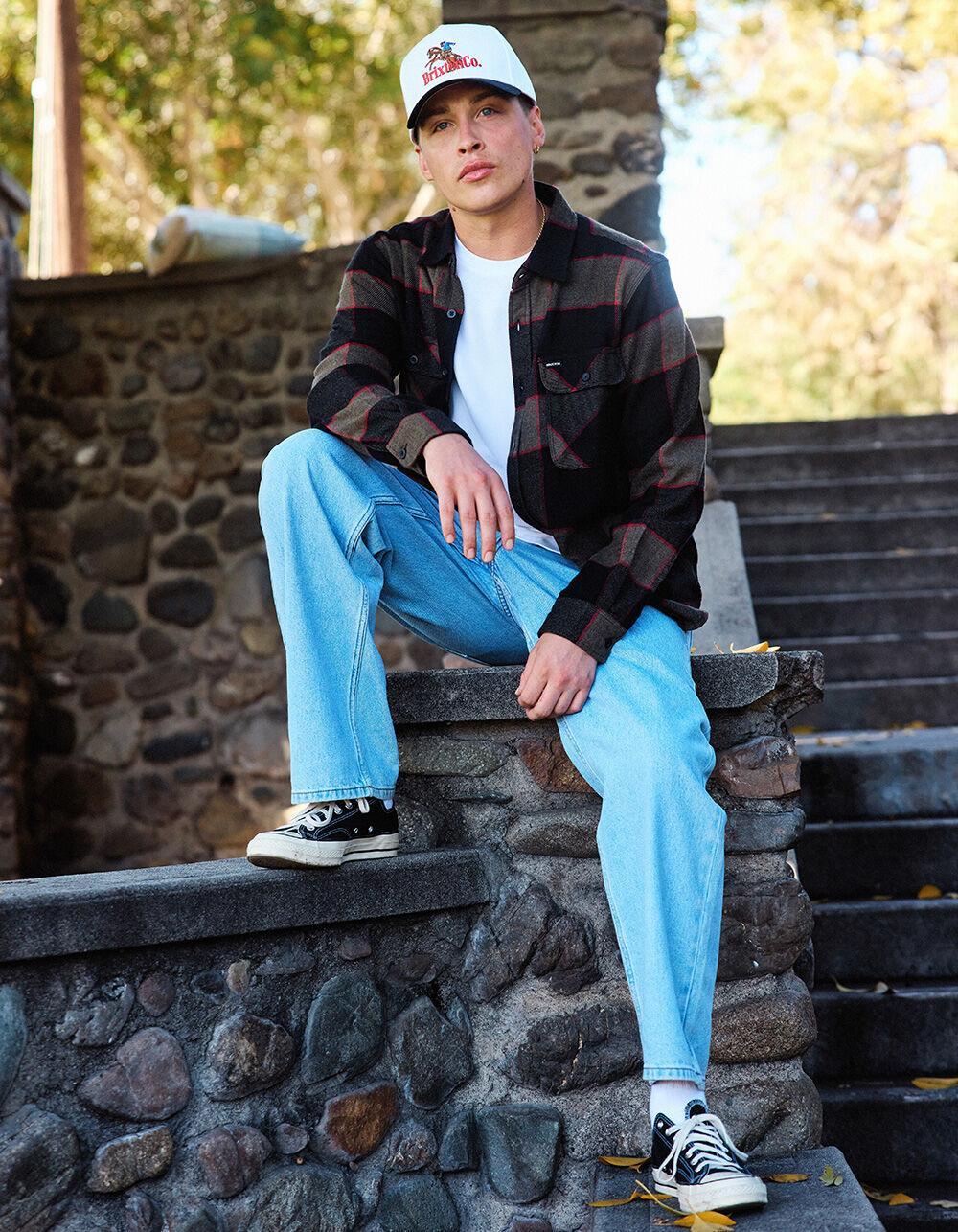BRIXTON Bowery Mens Flannel - HEATHER GRAY Product Image