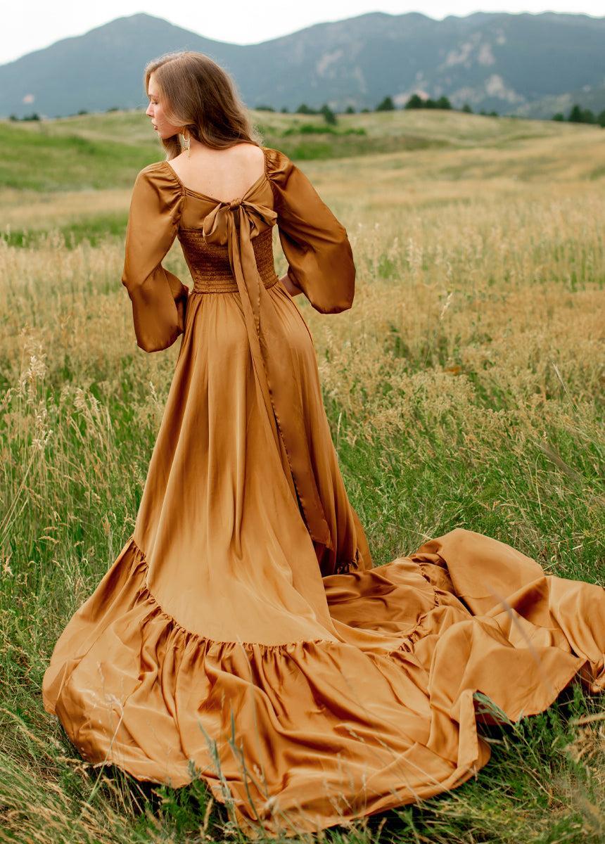 Lorna Impact Dress in Dark Honey Female Product Image