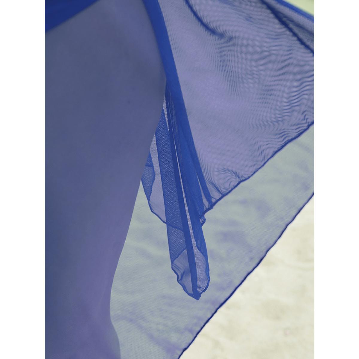 Plus Size Solid Hanky Hem Keyhole Ruched Knotted Front Swim Dress Women's Swimwear Blue Vacation Bodycon V-neck High stretch Curve Swim Dresses BloomChic 26/4X Product Image