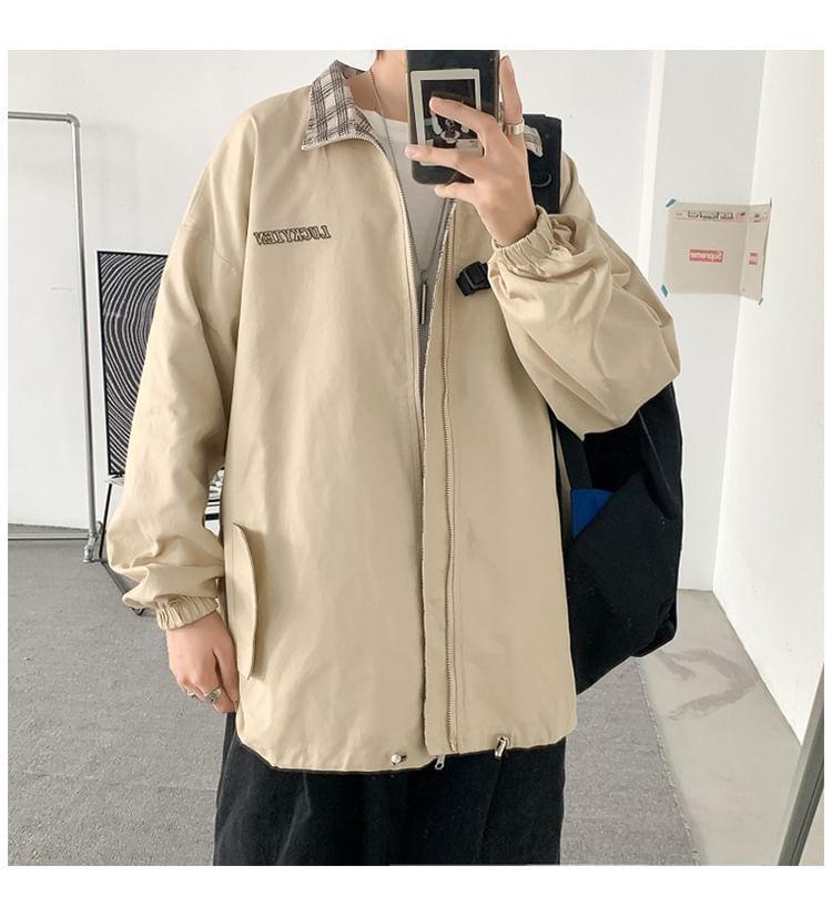 Reversible Plaid Zip Jacket Product Image