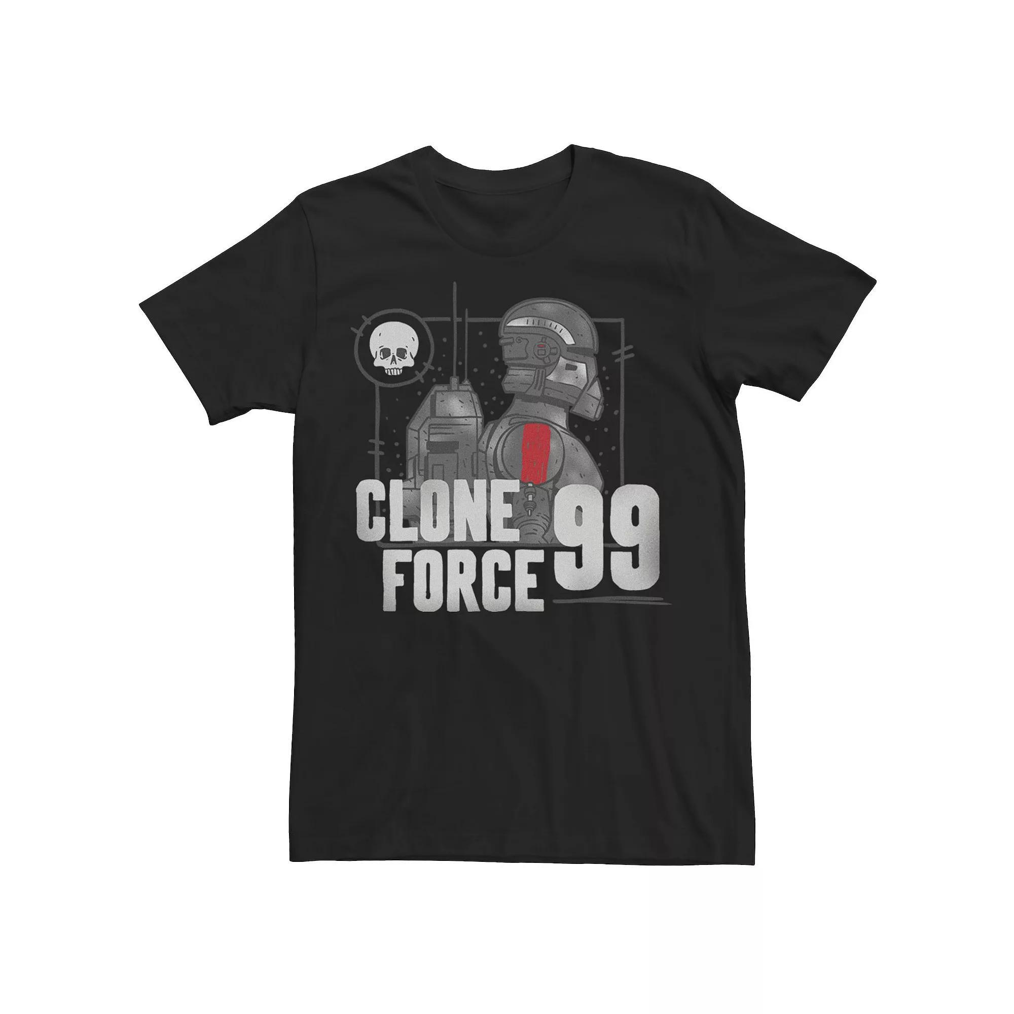 Men's Star Wars The Bad Batch Clone Force 99 Greyscale Portrait Tee, Size: XXL, Black Product Image